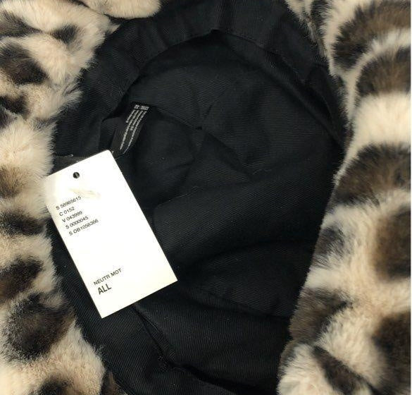 Urban Outfitters Leopard Print Faux Fur Bucket Hat | Super Soft Winter Accessory