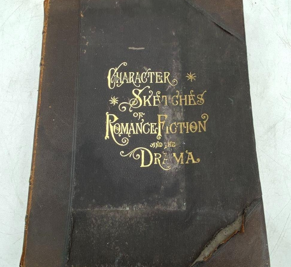 Character Sketches of Romance, Fiction and the Drama Volume VII, edited by E. Cobham Brewer, dark cover with gilt, view 2