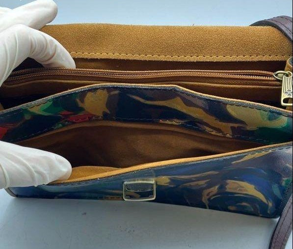 Patricia Nash Colorful Floral Leather Crossbody Bag, Abstract Print Shoulder Purse