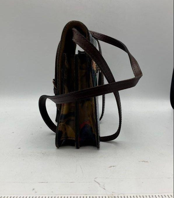 Patricia Nash Colorful Floral Leather Crossbody Bag, Abstract Print Shoulder Purse