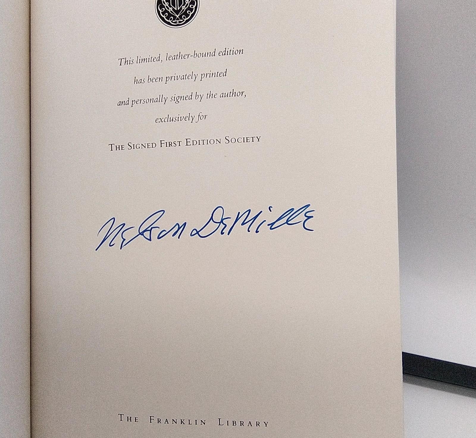 The General's Daughter by Nelson DeMille | Signed by Nelson DeMille First Edition | Franklin Library 1992 Leather Bound (Fixes)