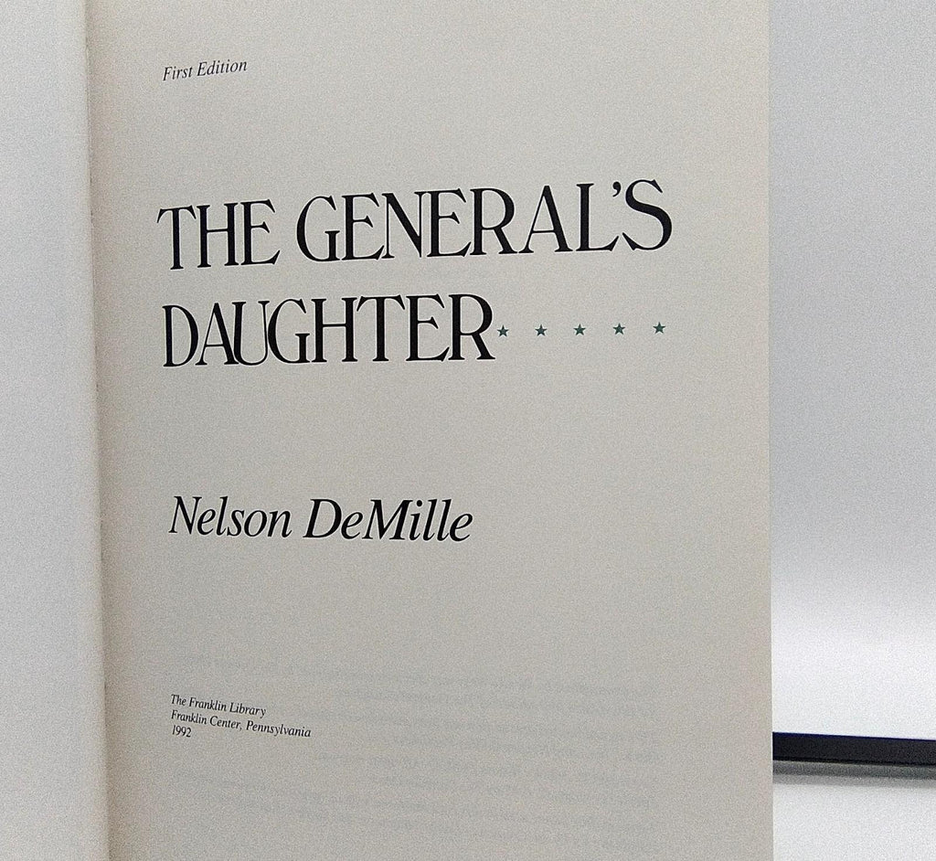 The General's Daughter by Nelson DeMille | Signed by Nelson DeMille First Edition | Franklin Library 1992 Leather Bound (Fixes)
