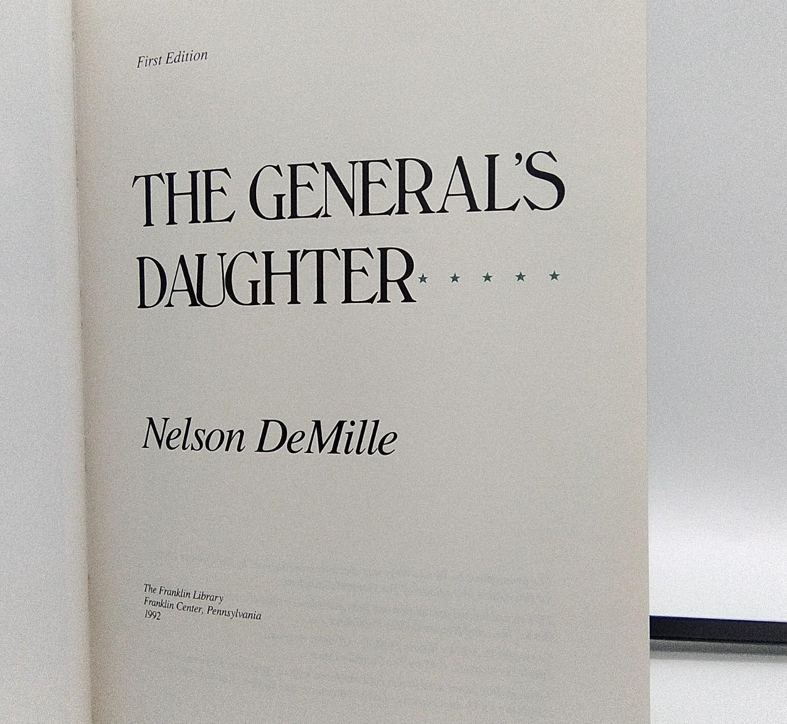 The General's Daughter by Nelson DeMille | Signed by Nelson DeMille First Edition | Franklin Library 1992 Leather Bound (Fixes)