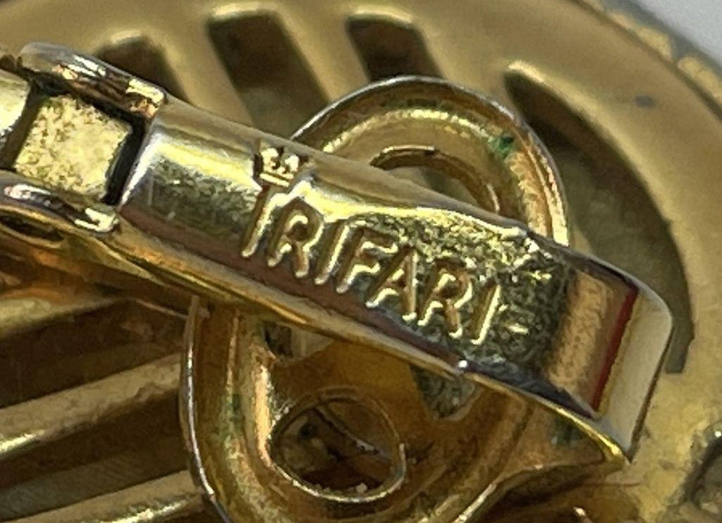 1960s Trifari Round Clip-On Earrings 15.5g