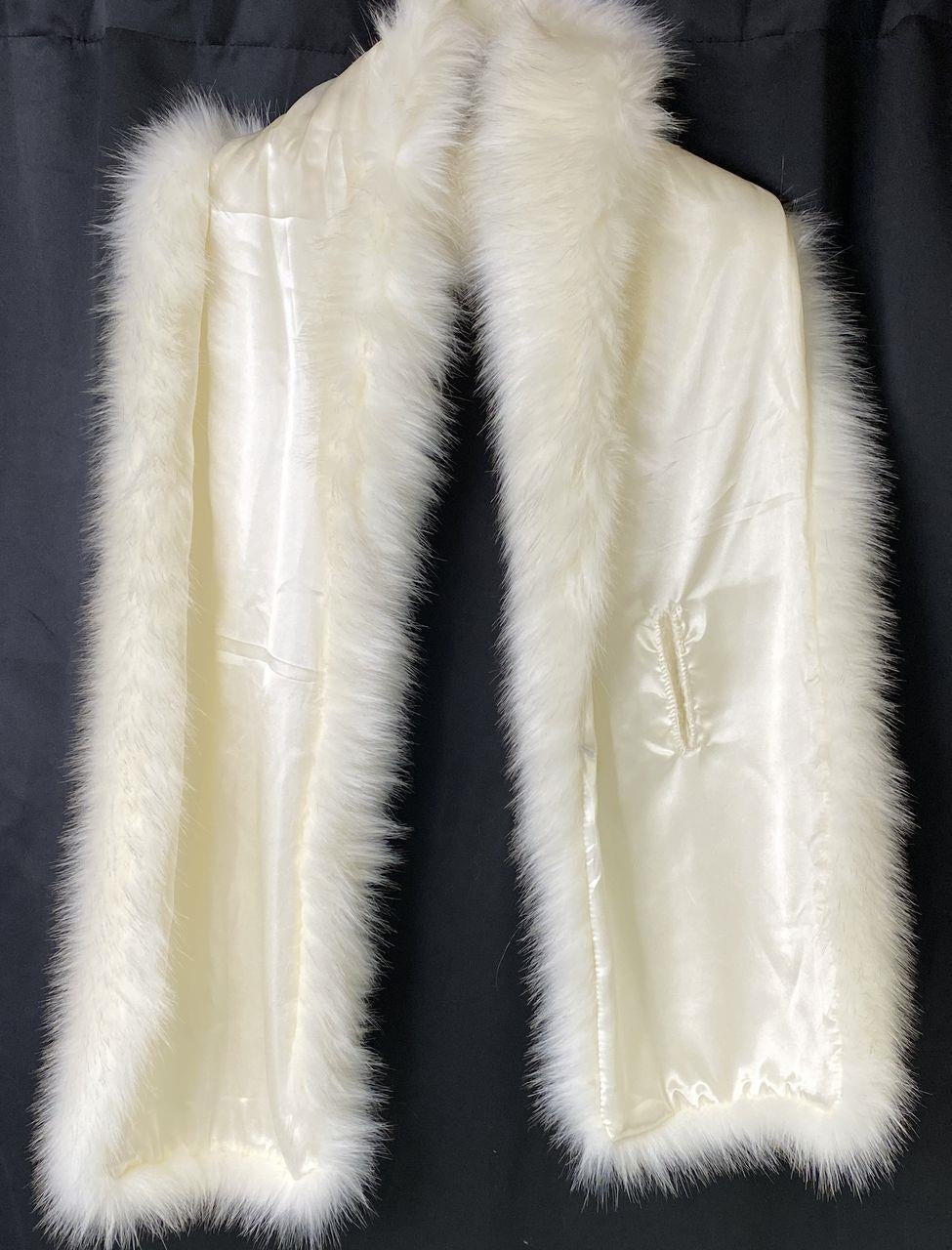 White Faux Fur Special Occasion Stole