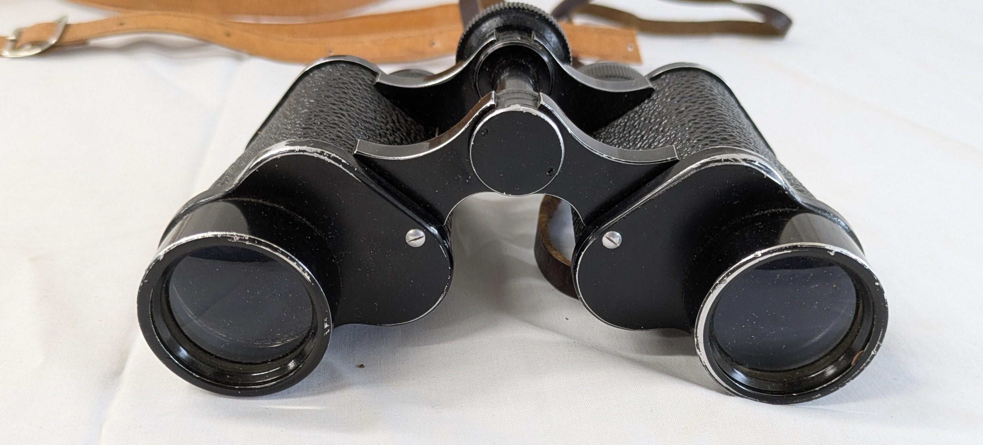Vintage Dumont 8x30 Black Binoculars with Brown Case | Made in France Parts or Repair