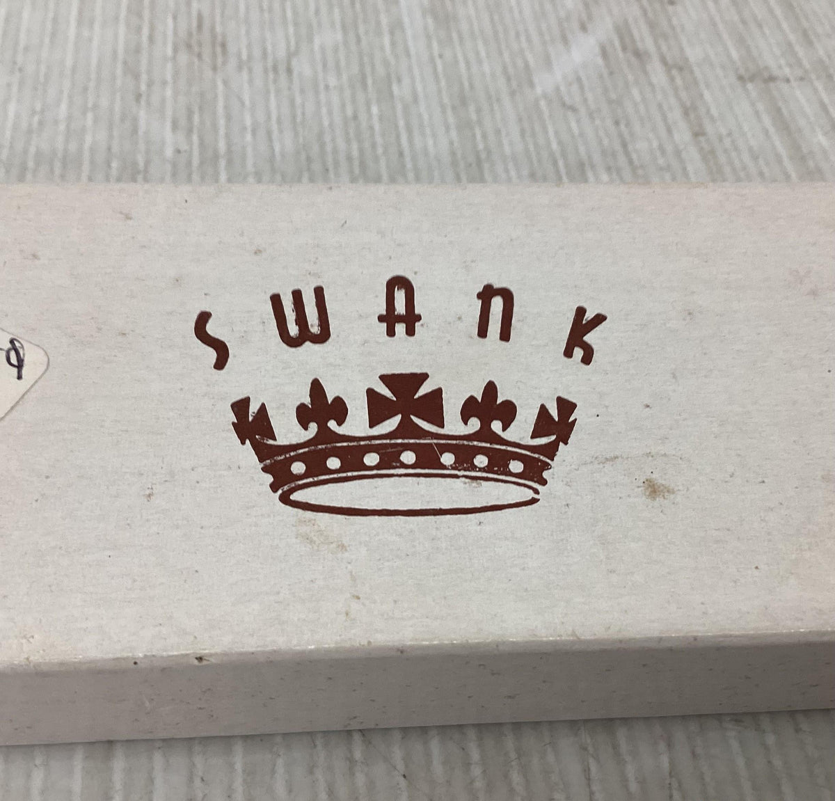 Swank gold-tone wall-mount tie rack with hooks and original Swank box, view 5