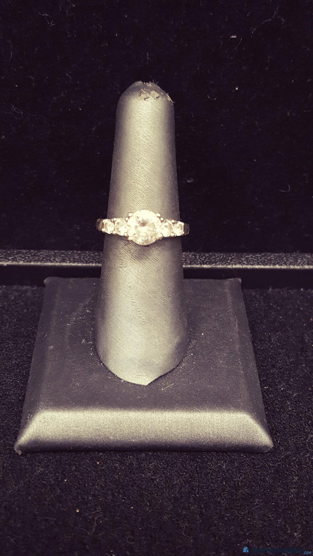 Silver-tone petite rhinestone ring, size 6.5, view 2