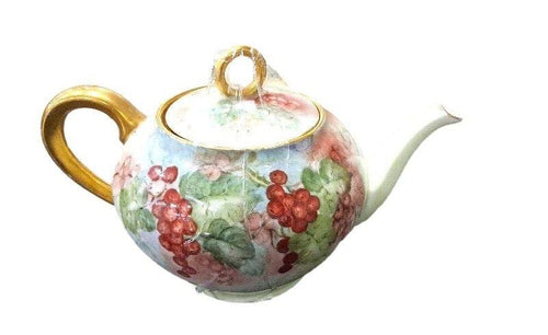 1900s–1930s Bavaria Floral Porcelain Teapot