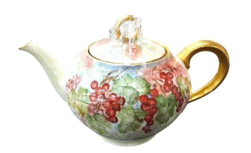 1900s–1930s Bavaria Floral Porcelain Teapot