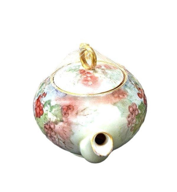 1900s–1930s Bavaria Floral Porcelain Teapot