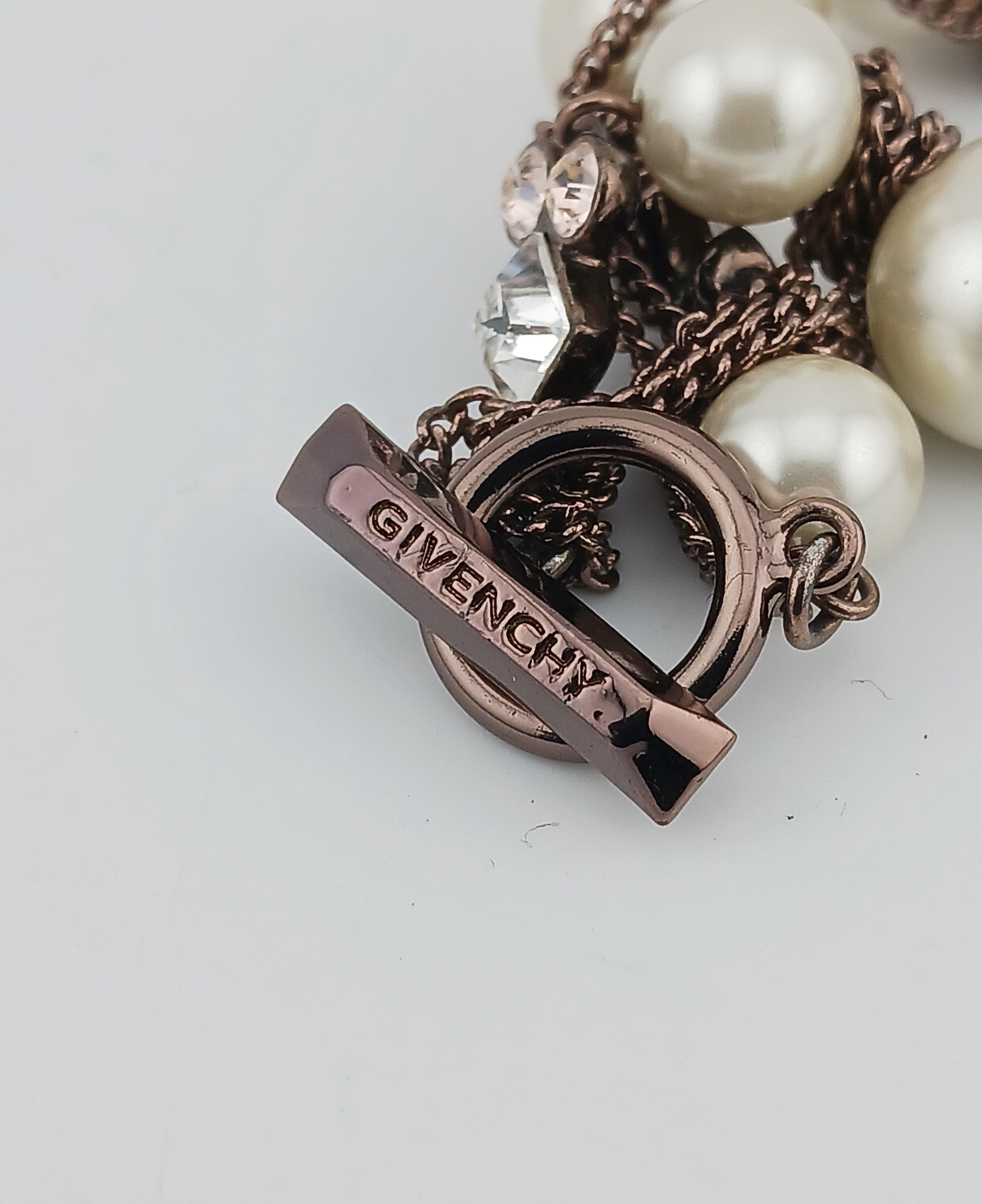 Givenchy Faux Pearl & Crystal Bracelet