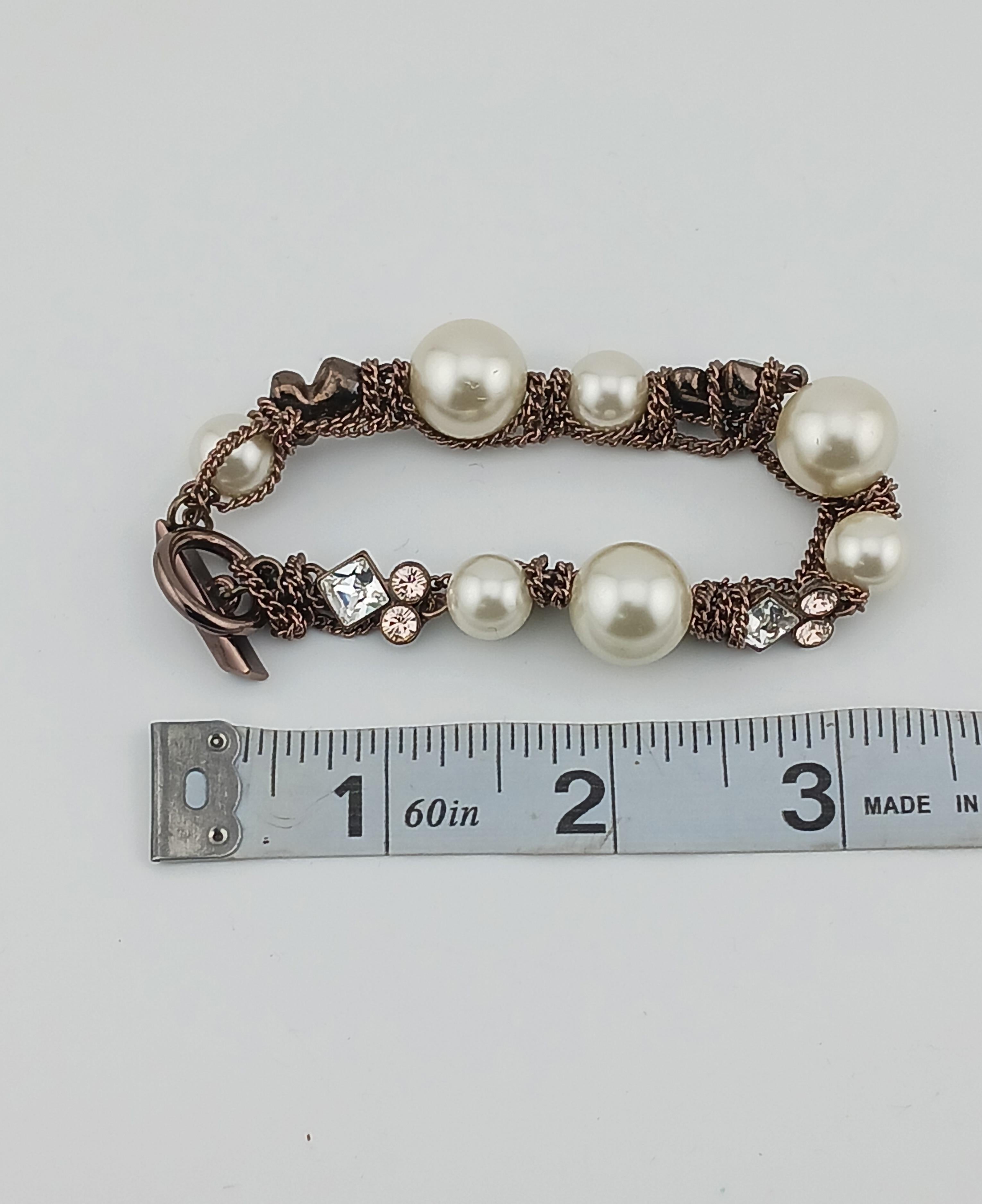 Givenchy Faux Pearl & Crystal Bracelet