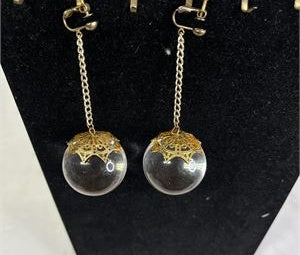 Extra Large 1990s Brutalist Silver and Gold-Tone Clip Earring Set