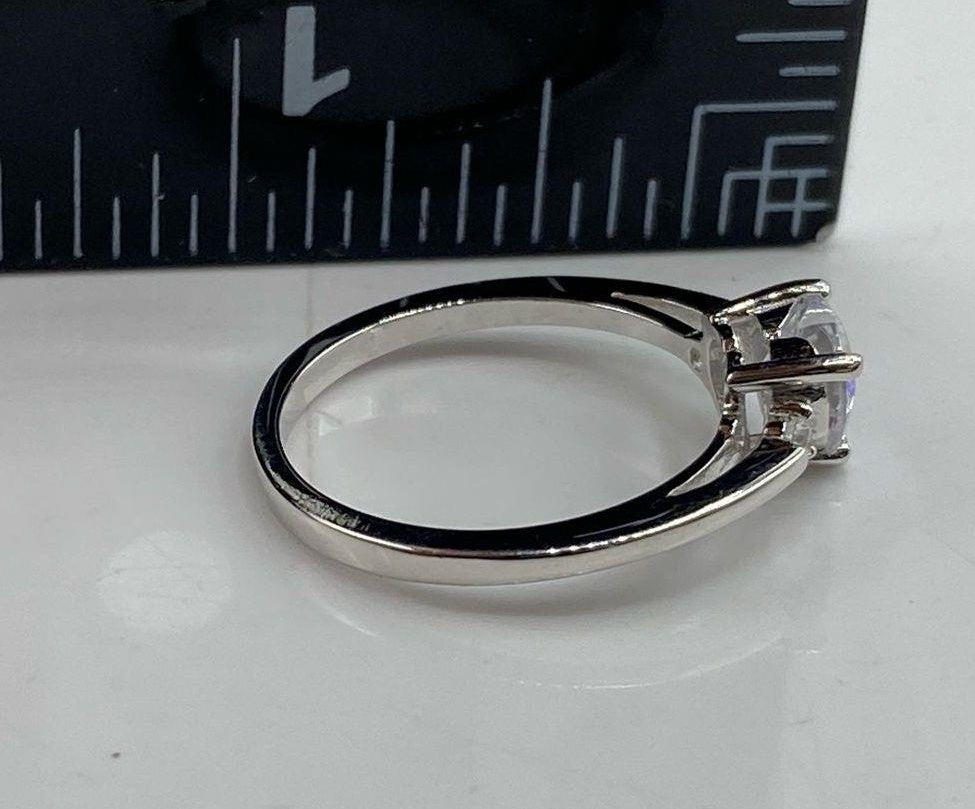 Vintage Style 925 Silver Heart Gemstone Promise Ring Size 6 | Sterling Silver Romantic Ring