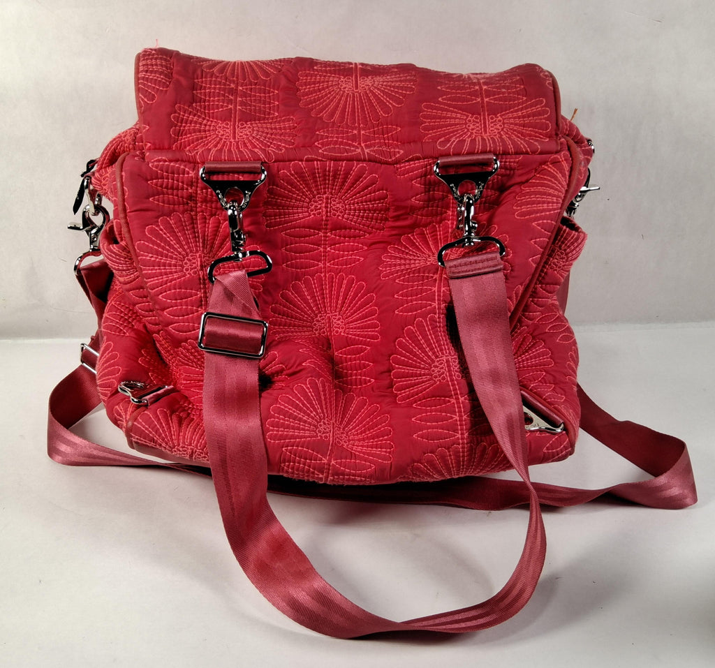 Petunia Pickle Bottom Pink Quilted Floral Diaper Bag