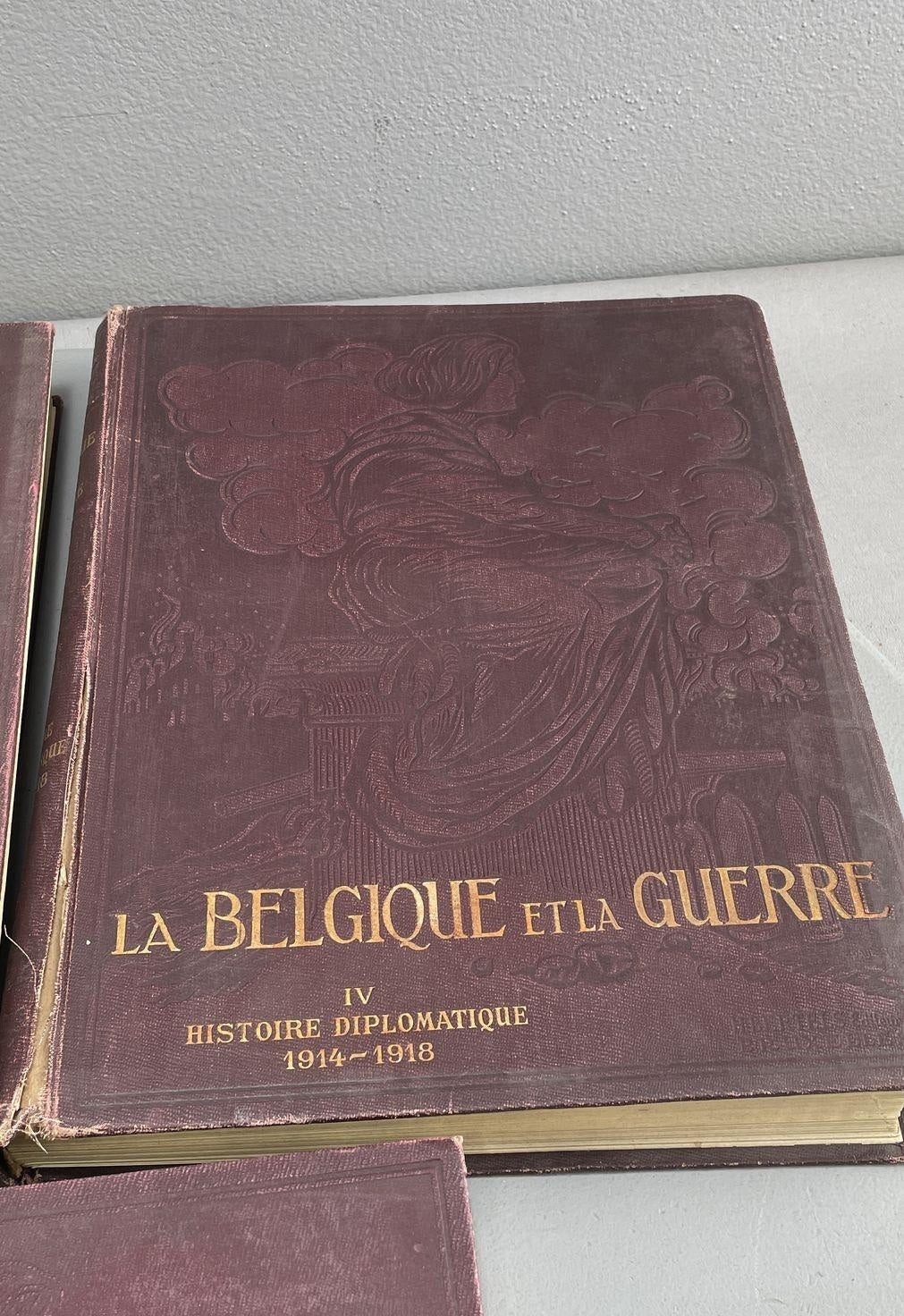 La Belgique et la Guerre | Three-Volume Antique World War I Belgian History Set (1921–1923)