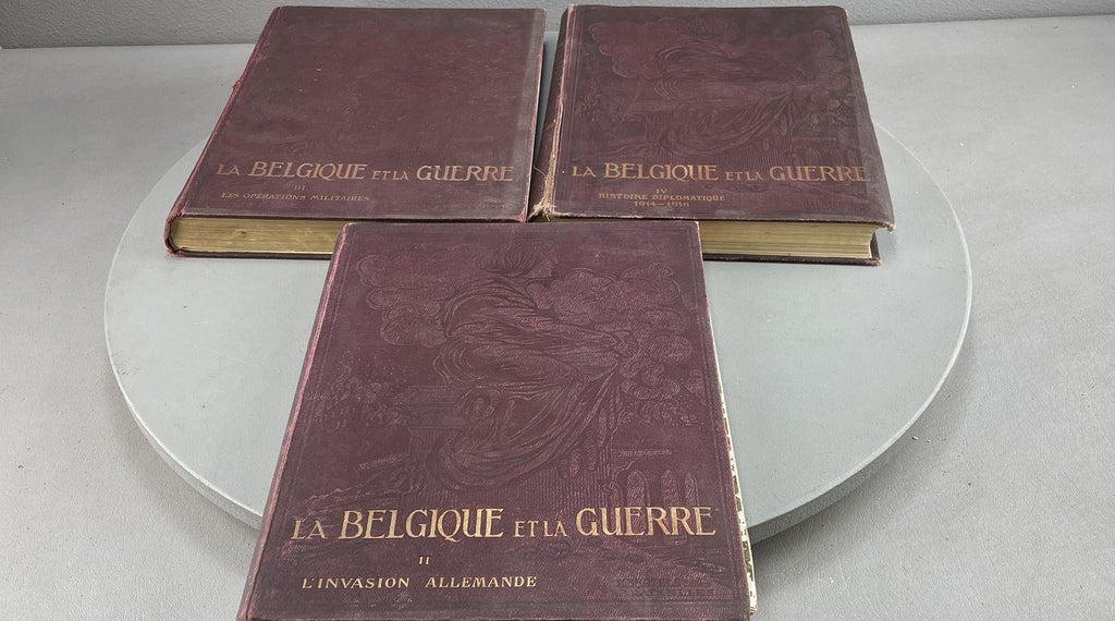 La Belgique et la Guerre | Three-Volume Antique World War I Belgian History Set (1921–1923)