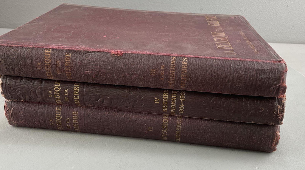 La Belgique et la Guerre | Three-Volume Antique World War I Belgian History Set (1921–1923)