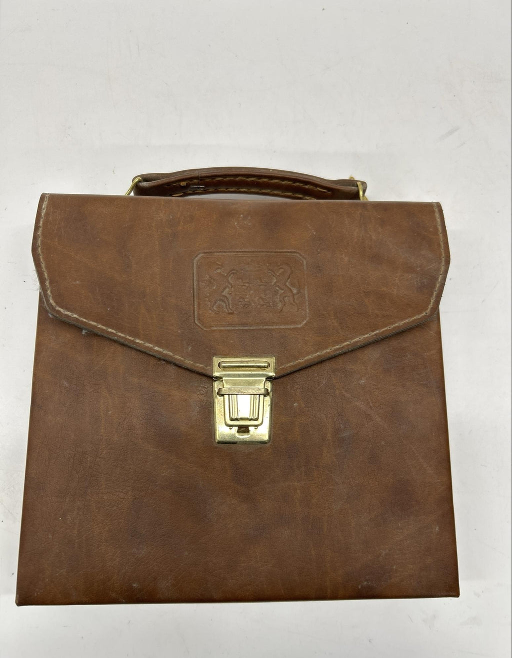Vintage Leather Portable Travel Bar Set with Cocktail Accessories
