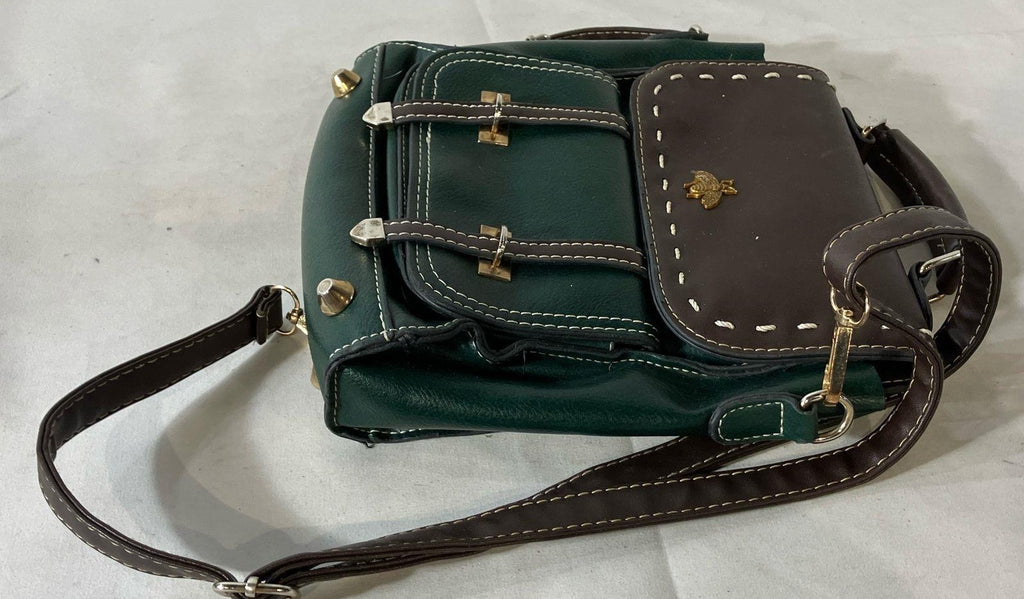 (SOLD) Olives Green Bumblebee Satchel Bag | Convertible Crossbody Backpack Style Handbag