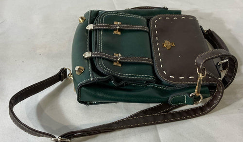 (SOLD) Olives Green Bumblebee Satchel Bag | Convertible Crossbody Backpack Style Handbag