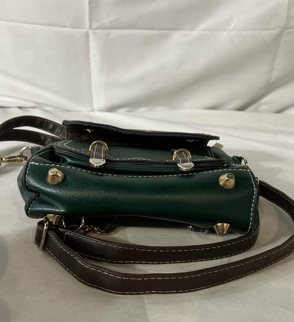 (SOLD) Olives Green Bumblebee Satchel Bag | Convertible Crossbody Backpack Style Handbag