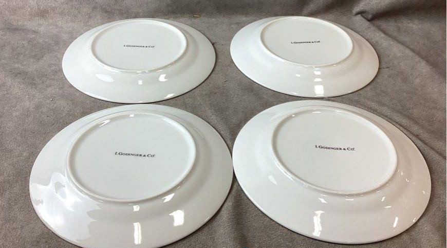 4-Pc I. Godinger & Co Playing Cards Dessert Saucer Plates