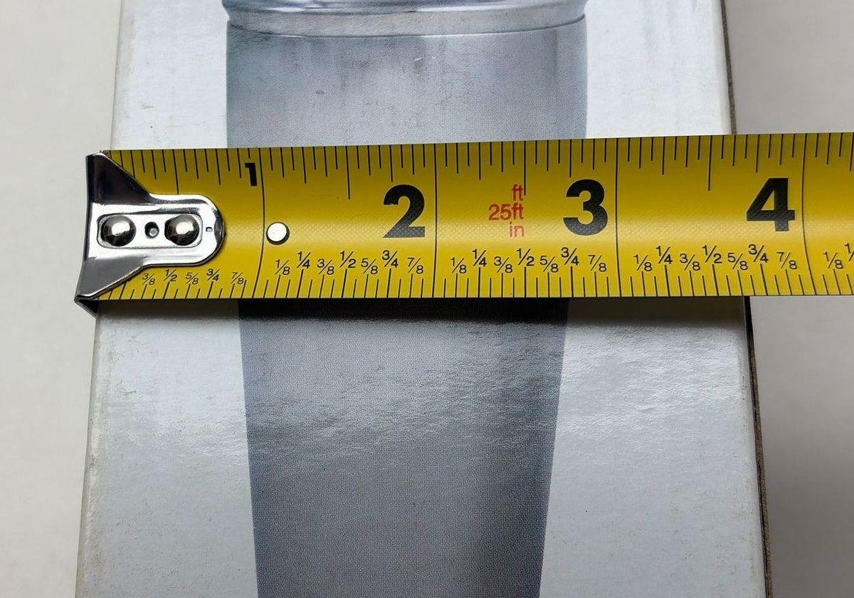 Polished steel-finish three-piece cocktail shaker with jigger cap and original box, view 9