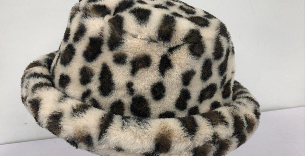 Urban Outfitters Leopard Print Faux Fur Bucket Hat | Super Soft Winter Accessory