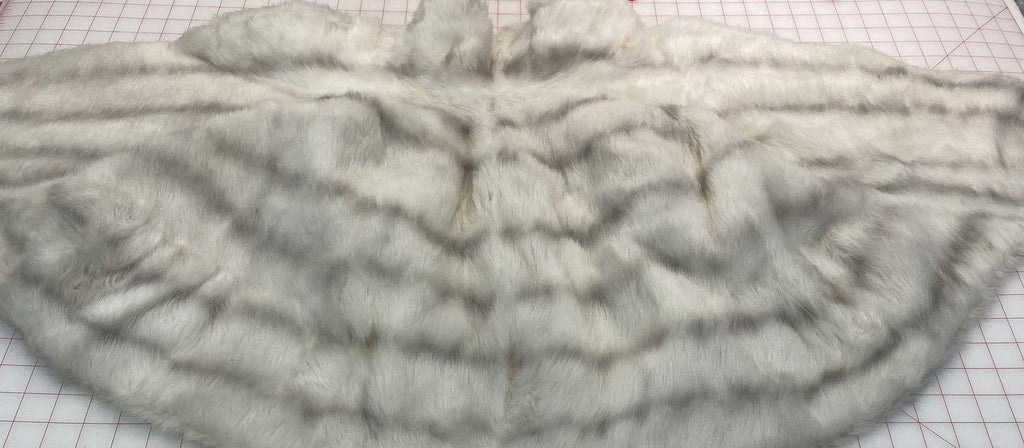 Vintage Glenoit Regina Glenara White Faux Fur Stole | Lined Shawl Cape Wrap