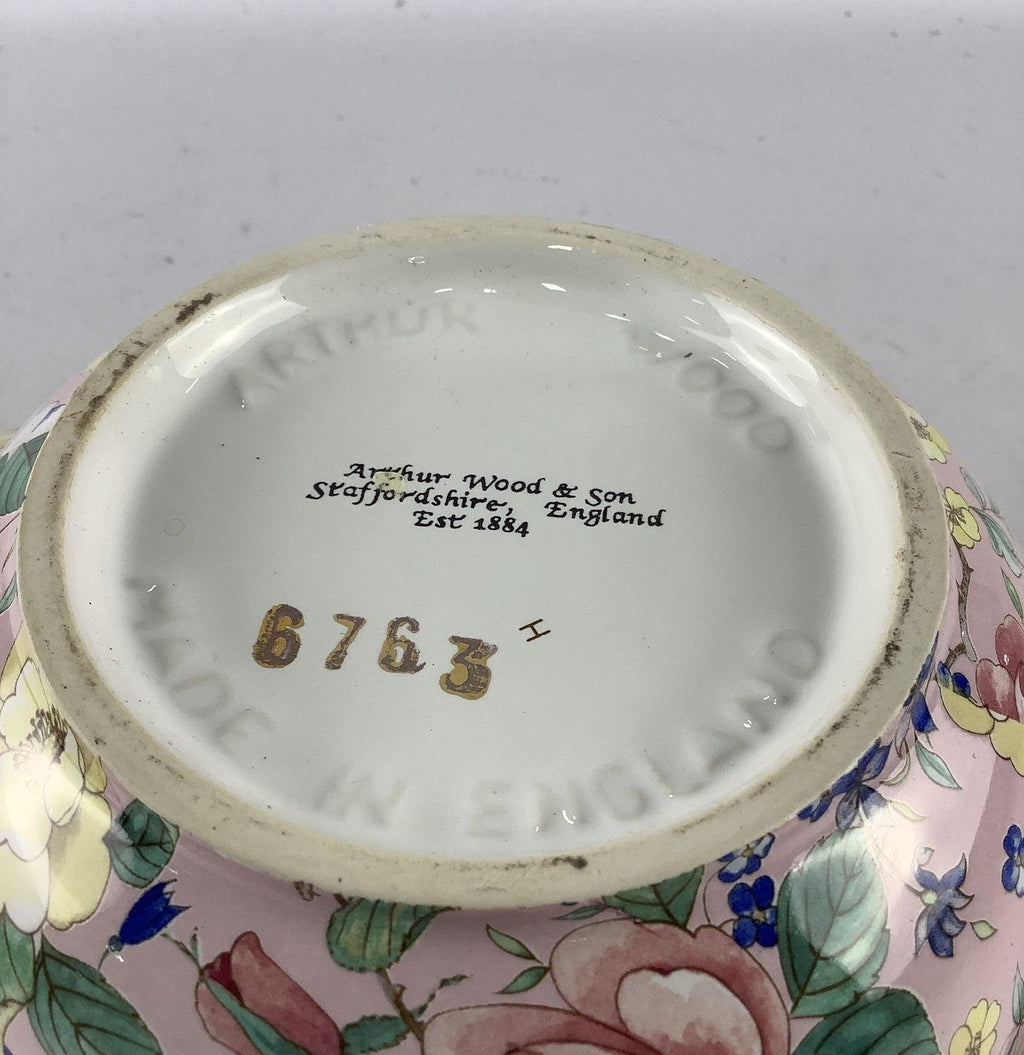 Arthur Wood Pink Floral Teapot Niagara Parks Cup and Saucer Set