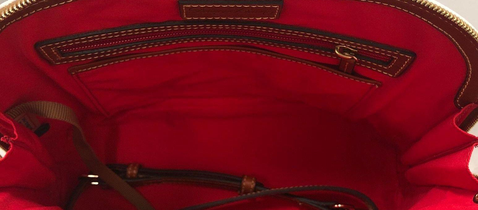 Dooney & Bourke Light Blue Embossed Dome Satchel Handbag