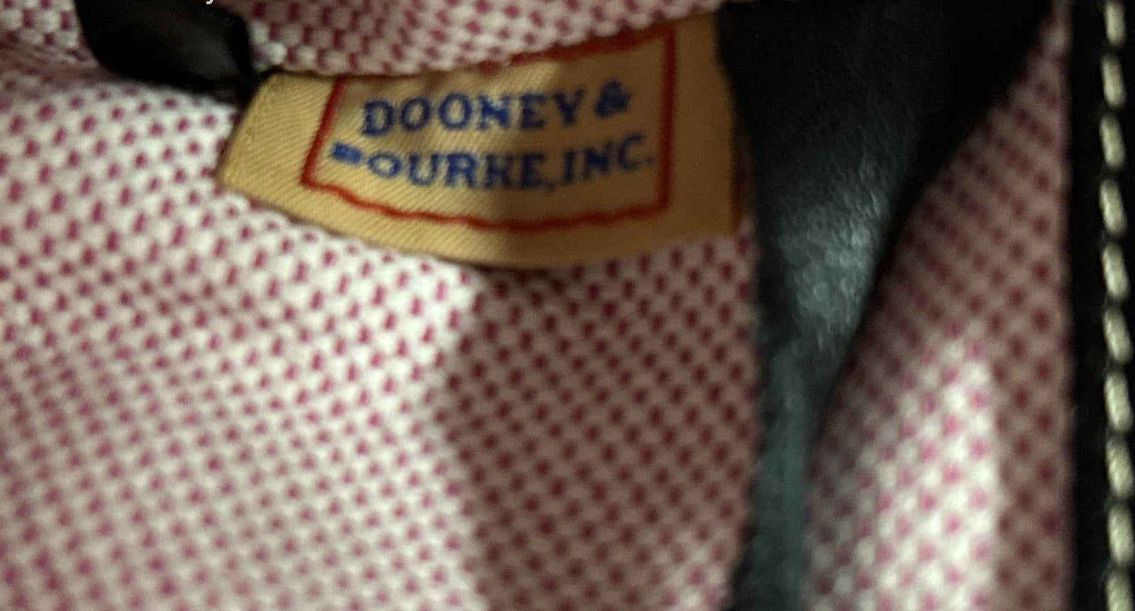 Dooney & Bourke Zebra Print Satchel Handbag with Leather Trim