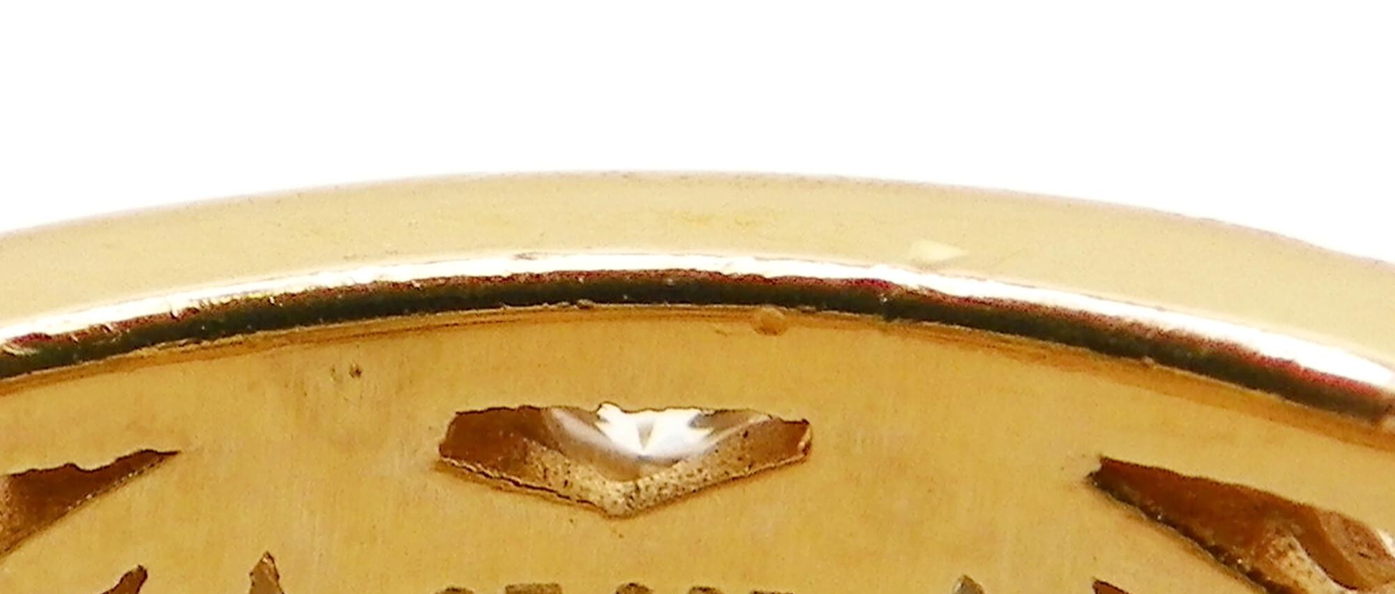 Tycoon Designer 7.4g 925 14K Gold Plated Sim Diamond (CZ) Wide Band Ring Sz 9