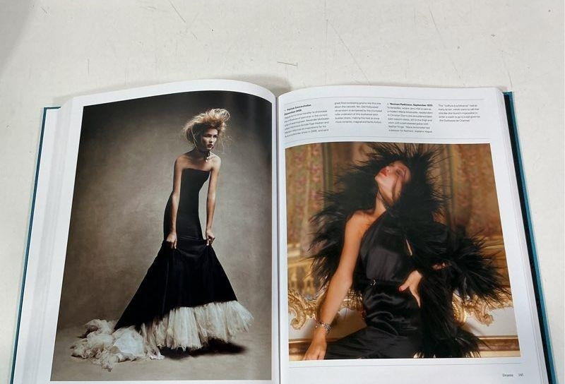 Vogue The Gown by Jo Ellison, turquoise hardcover with black slipcase, view 3