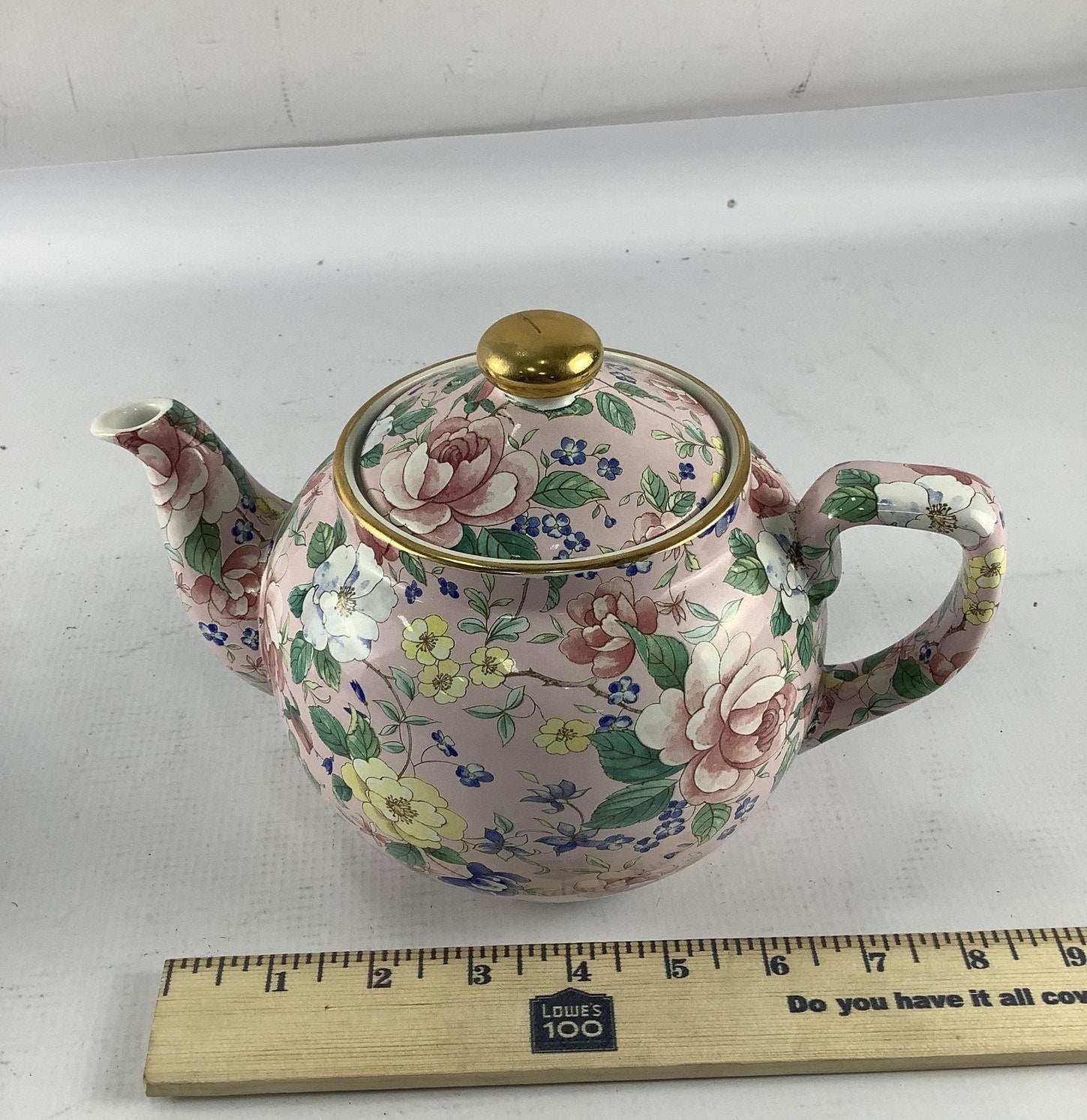 Arthur Wood Pink Floral Teapot Niagara Parks Cup and Saucer Set