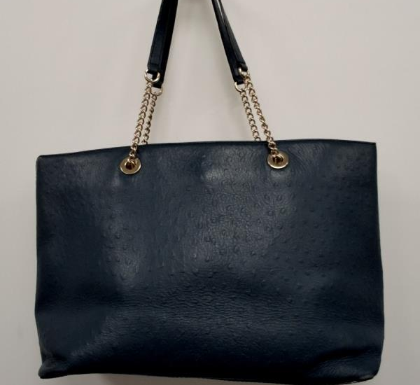 kate spade new york La Vita Ostrich Leather Green Medium Bag