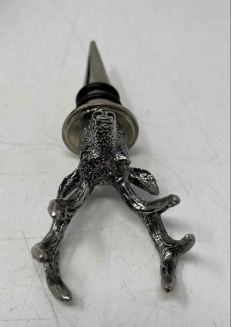 AGE REVIEW Silver Tone Stag Head Wine Bottle Stopper with Gift Box Barware Bottle Cork