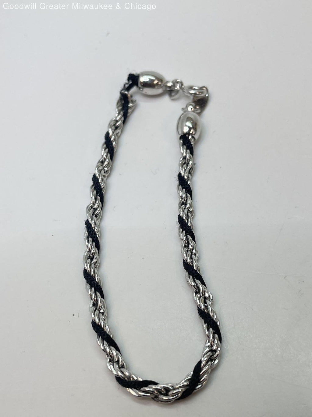 Trifari Silver Tone Twisted Rope Chain Bracelet