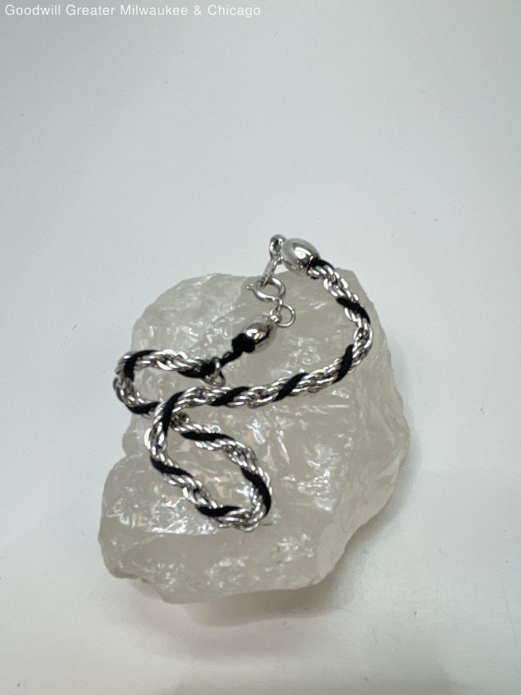 Trifari Silver Tone Twisted Rope Chain Bracelet