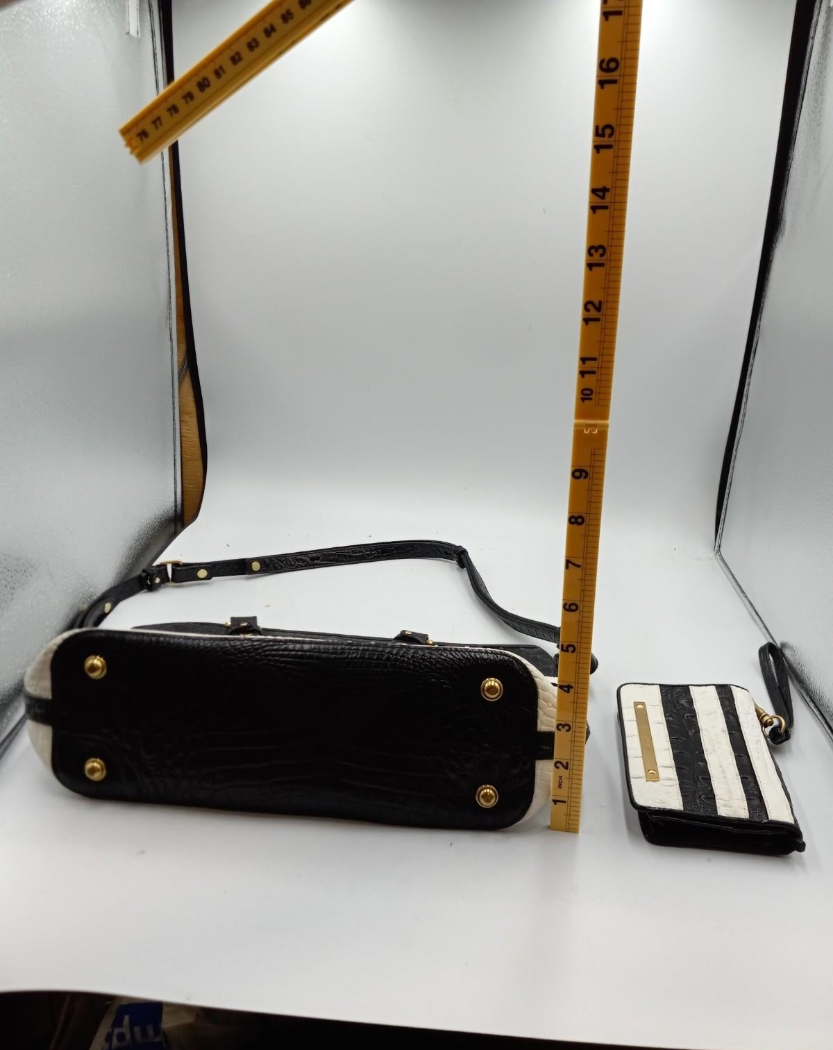 Brahmin Croc Embossed Satchel & Wristlet Set