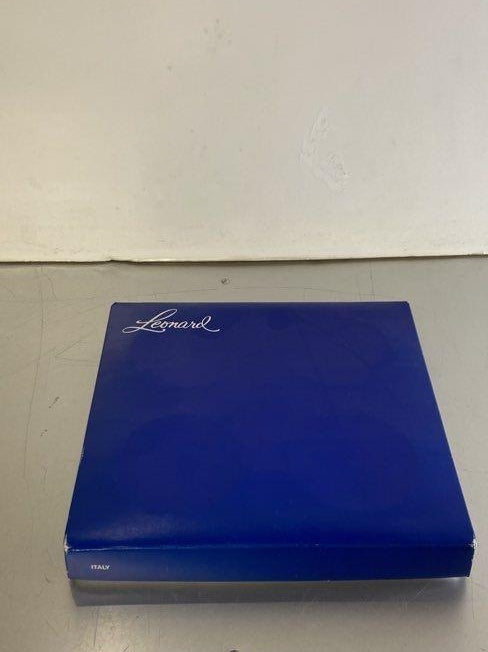 Leonard Vintage Crystal and Silver Coaster Set of 4