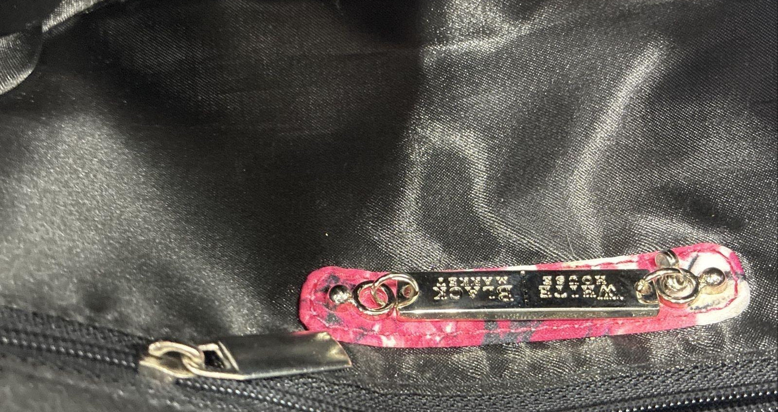 White House Black Market Pink Floral Beaded Evening Bag | Embellished Chain Strap Clutch Purse