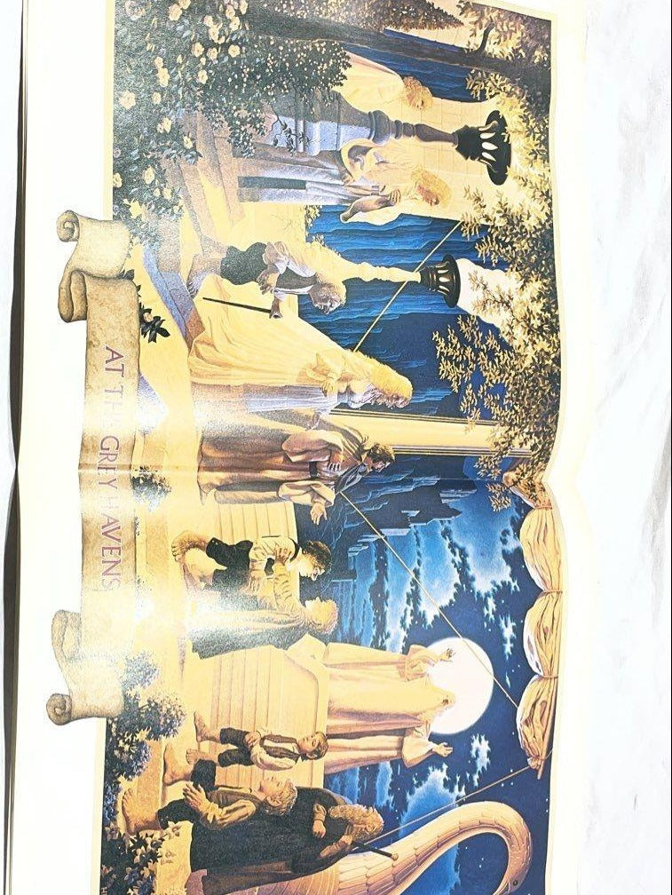 1978 J.R.R. Tolkien calendar published by Ballantine Books with illustrated fantasy artwork, view 4
