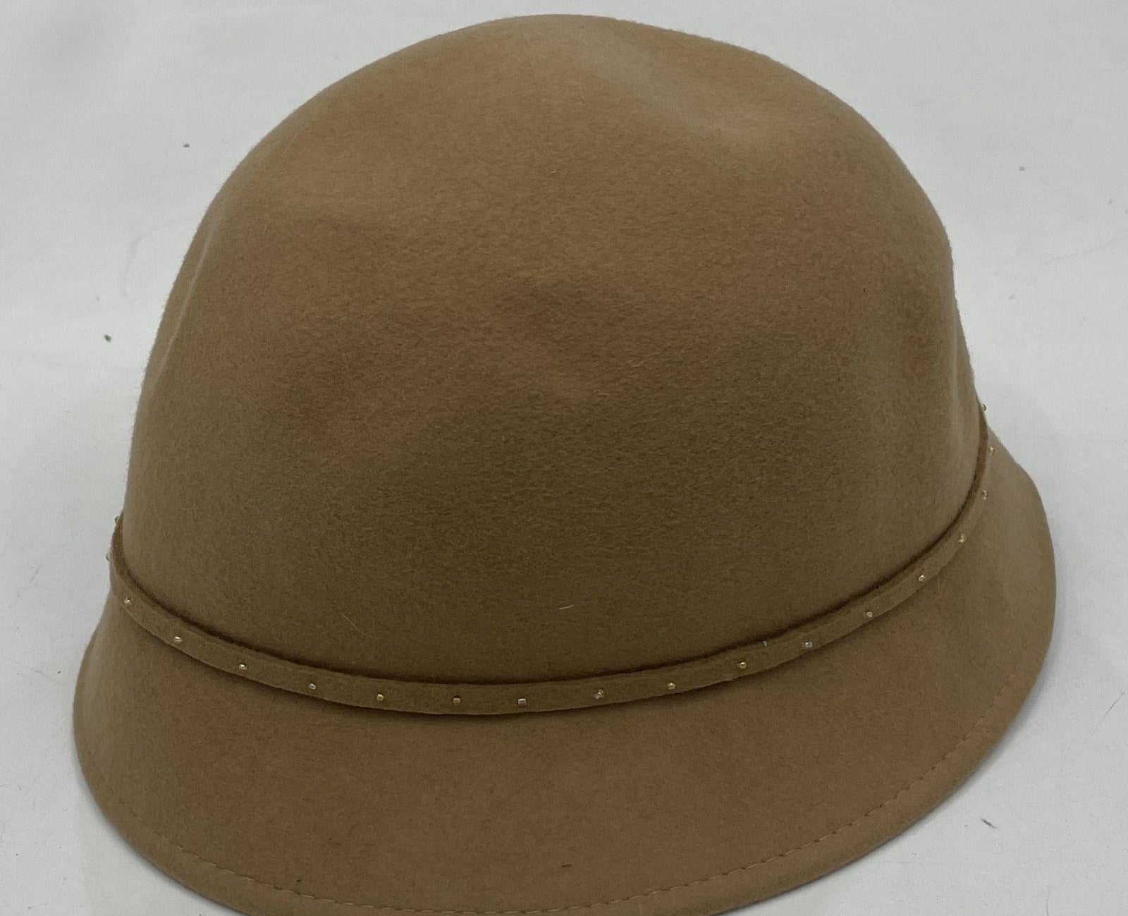 Fine Millinery Brown Cloche Hat with Floral Accent | Classic Women's Wool Felt Hat
