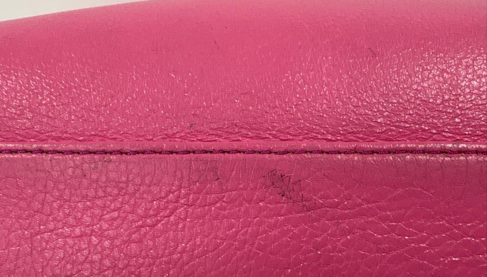 Kate Spade New York Pink Pebbled Leather Chain Strap Shoulder Tote