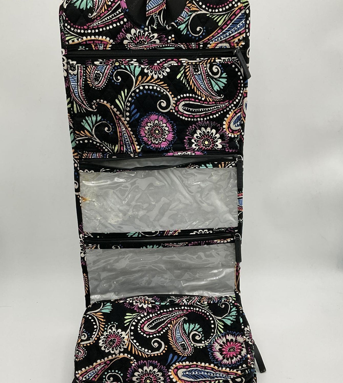 circa 2006 Vera Bradley Bandana Swirl Quilted Tote Bag with Matching Hanging Organizer | Travel Set