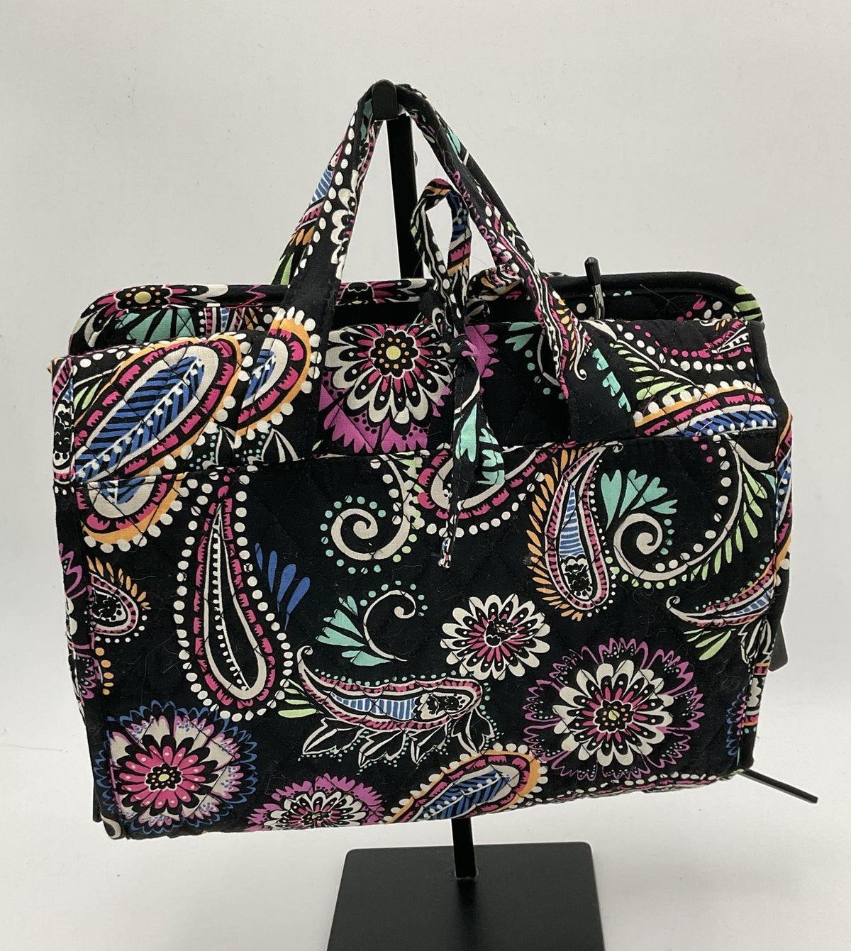 circa 2006 Vera Bradley Bandana Swirl Quilted Tote Bag with Matching Hanging Organizer | Travel Set