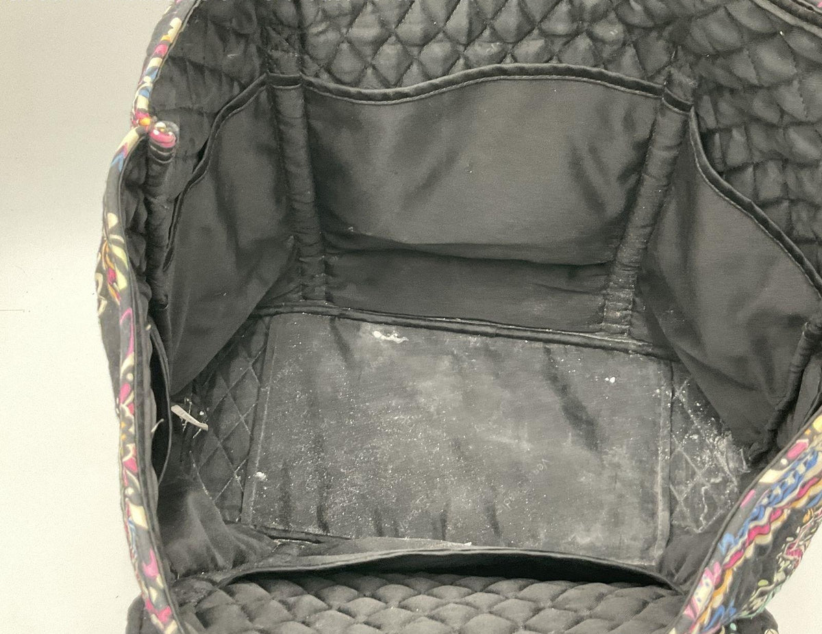 circa 2006 Vera Bradley Bandana Swirl Quilted Tote Bag with Matching Hanging Organizer | Travel Set